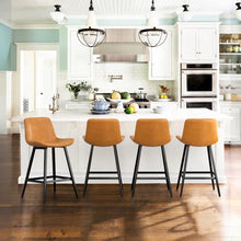 Load image into Gallery viewer, Adorn Homez Erwin Solid Wood Bar Stool In Leatherette
