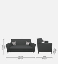 Load image into Gallery viewer, Adorn Homez Solitaire Sofa Set 2 Seater in Fabric
