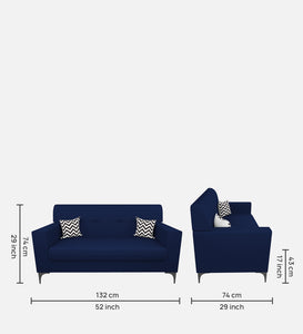 Adorn Homez Solitaire Sofa Set 2 Seater in Fabric