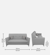 Load image into Gallery viewer, Adorn Homez Solitaire Sofa Set 2 Seater in Fabric
