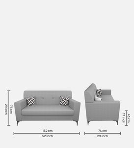 Adorn Homez Solitaire Sofa Set 2 Seater in Fabric