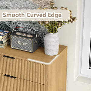 Adorn Home Carlos Chest of Drawer in Natural Beige Finish
