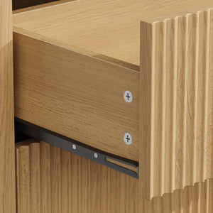 Adorn Home Carlos Chest of Drawer in Natural Beige Finish