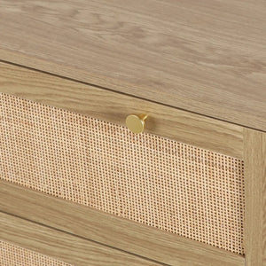 Adorn Homez Adolph Chest of Drawers with Rattan/Cane Mesh