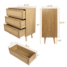 Load image into Gallery viewer, Adorn Homez Adolph Chest of Drawers with Rattan/Cane Mesh

