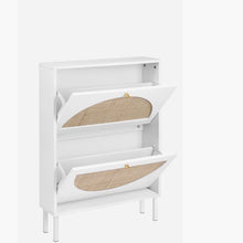 Load image into Gallery viewer, Adorn Homez Delta  Shoe rack with Rattan/cane mesh .
