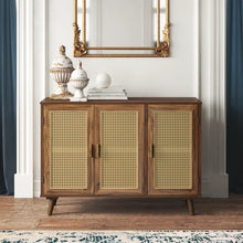 Load image into Gallery viewer, Adorn Homez Hickson 3 Doors Console Cabinet in Solid Teak Wood
