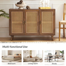 Load image into Gallery viewer, Adorn Homez Hickson 3 Doors Console Cabinet in Solid Teak Wood
