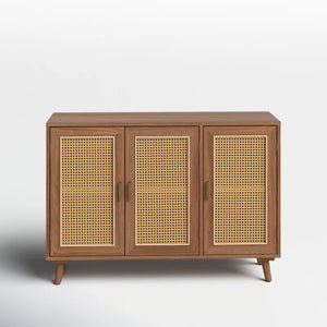 Adorn Homez Hickson 3 Doors Console Cabinet in Solid Teak Wood