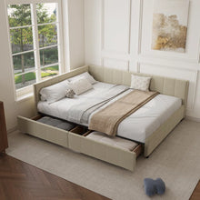 Load image into Gallery viewer, Adorn Homez Meadow Queen Size Upholsted Bed With Storage
