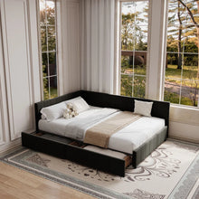 Load image into Gallery viewer, Adorn Homez Meadow Queen Size Upholsted Bed With Storage
