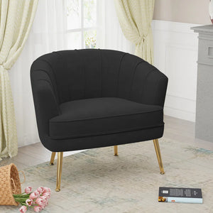 Adorn Homez Emma Accent chair in Velvet  Fabric