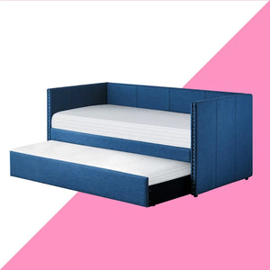 Adorn Homez Creata Trundle Daybed Without Storage in Fabric