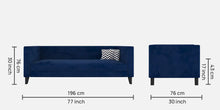 Load image into Gallery viewer, Adorn Homez Alejandro 3 Seater Sofa in Premium Velvet Fabric

