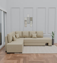 Load image into Gallery viewer, Adorn Homez Imperial L Shape Sofa Cum Bed LHS - Fabric - With Cushions
