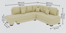 Load image into Gallery viewer, Adorn Homez Imperial L Shape Sofa Cum Bed RHS - Velvet  - With Cushions
