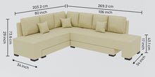 Load image into Gallery viewer, Adorn Homez Imperial L Shape Sofa Cum Bed LHS - Velvet  - With Cushions
