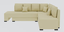 Load image into Gallery viewer, Adorn Homez Imperial L Shape Sofa Cum Bed RHS - Velvet  - With Cushions
