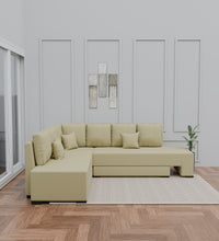 Load image into Gallery viewer, Adorn Homez Imperial L Shape Sofa Cum Bed LHS - Velvet  - With Cushions
