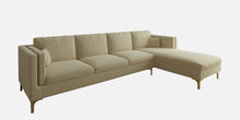 Load image into Gallery viewer, Adorn Homez Dona Sectional Sofa in Premium Velvet Fabric

