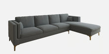Load image into Gallery viewer, Adorn Homez Dona Sectional Sofa in Premium Velvet Fabric
