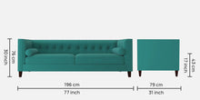 Load image into Gallery viewer, Adorn Homez Filton 3 Seater Sofa in Premium Velvet Fabric
