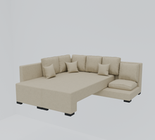 Load image into Gallery viewer, Adorn Homez Imperial L Shape Sofa Cum Bed LHS - Fabric - With Cushions
