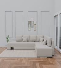 Load image into Gallery viewer, Adorn Homez Imperial L Shape Sofa Cum Bed RHS - Velvet  - With Cushions
