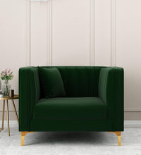 Load image into Gallery viewer, Adorn Homez Jack 1 Seater Sofa in Premium Velvet Fabric
