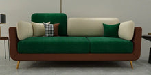 Load image into Gallery viewer, Adorn Homez Montez 3 Seater Sofa in Premium Leatheretter &amp; Velvet Fabric
