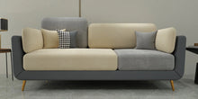 Load image into Gallery viewer, Adorn Homez Montez 3 Seater Sofa in Premium Leatheretter &amp; Velvet Fabric
