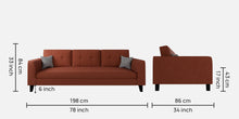 Load image into Gallery viewer, Adorn Homez Naomi 3 Seater Sofa in Premium Fabric
