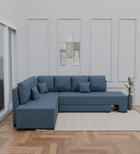 Load image into Gallery viewer, Adorn Homez Imperial L Shape Sofa Cum Bed LHS - Fabric - With Cushions
