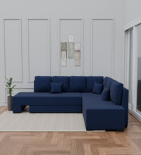 Load image into Gallery viewer, Adorn Homez Imperial L Shape Sofa Cum Bed RHS - Velvet  - With Cushions
