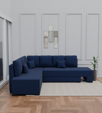 Load image into Gallery viewer, Adorn Homez Imperial L Shape Sofa Cum Bed LHS - Velvet  - With Cushions
