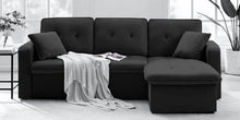 Load image into Gallery viewer, Adorn Homez Neptune Sectional Sofa  in Premium Velvet Fabric
