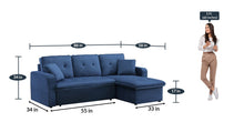 Load image into Gallery viewer, Adorn Homez Neptune Sectional Sofa  in Premium Velvet Fabric
