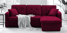 Load image into Gallery viewer, Adorn Homez Neptune Sectional Sofa  in Premium Velvet Fabric
