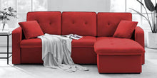 Load image into Gallery viewer, Adorn Homez Neptune Sectional Sofa  in Premium Velvet Fabric
