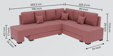 Load image into Gallery viewer, Adorn Homez Imperial L Shape Sofa Cum Bed RHS - Velvet  - With Cushions
