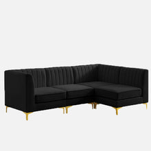 Load image into Gallery viewer, Adorn Homez Juno Modular L shape Sofa Sectional (5 Seater) in Velvet Fabric

