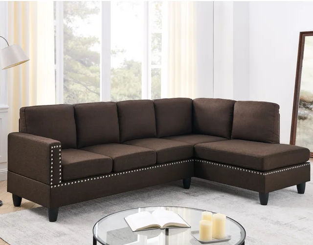 Adorn Homez Gevena L shape (6 Seater) Sofa in Premium Fabric
