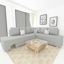 Load image into Gallery viewer, Adorn Homez Imperial L Shape Sofa Cum Bed RHS - Fabric - With Cushions
