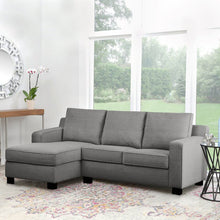 Load image into Gallery viewer, Adorn Homez Huckaby L Shape Sofa (4 Seater) in Fabric
