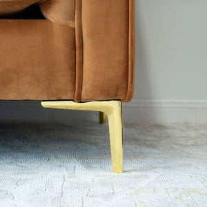 Adorn Homez Jacky 3 Seater Sofa in Premium Suede Velvet Fabric