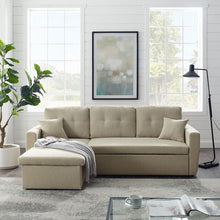 Load image into Gallery viewer, Adorn Homez Premium Leo Sofa Bed with Storage RHS - in Fabric
