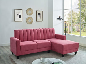 Adorn Homez Jacob L Shape Sofa (4 Seater) in Premium Velvet Fabric