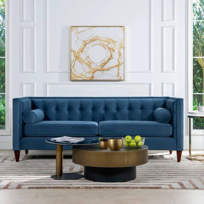 Adorn Homez Kent Premium 3 Seater Sofa in Suede Velvet Fabric