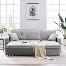 Load image into Gallery viewer, L Shape Sofa Cumbed - L Type Sofa Cum Bed - Adorn Homez - Libra L Sofa Cum Bed - High Quality Upholstery Fabric
