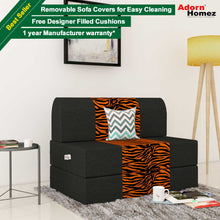Load image into Gallery viewer, Adorn Homez Zeal 1 Seater Sofa Bed - 3ft X 6ft With Free Designer Filled Cushions
